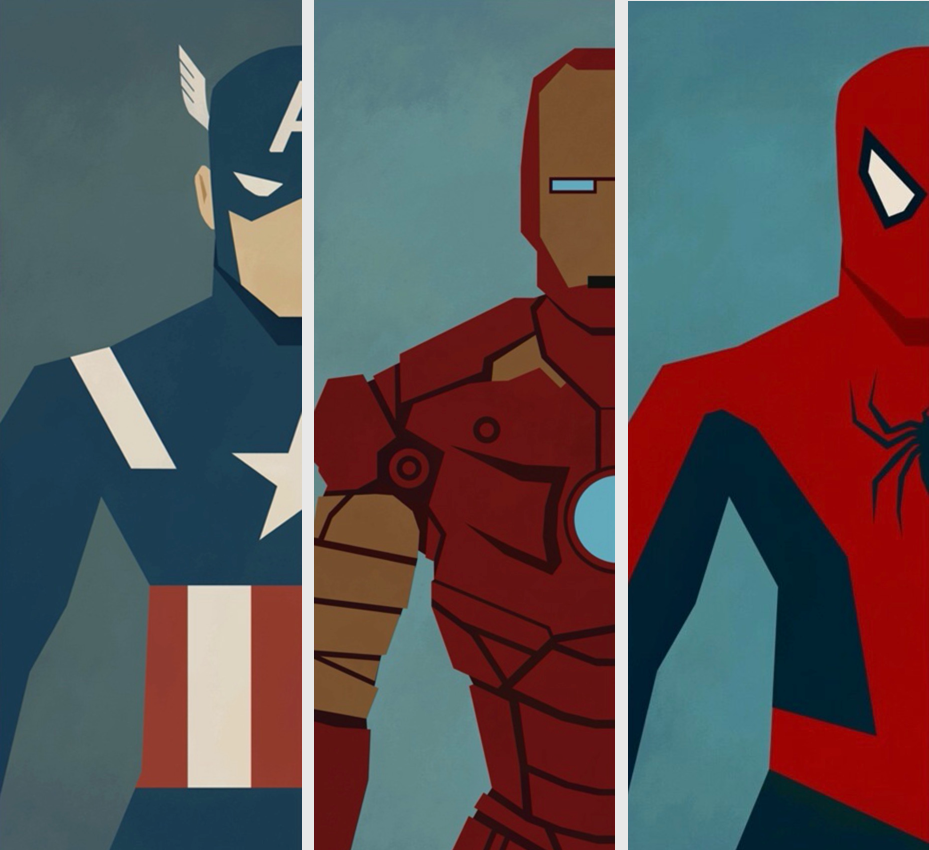 Posters multiples Marvel / DC (Iron Man, Spiderman, Captain America) - /medias/158695866310.png