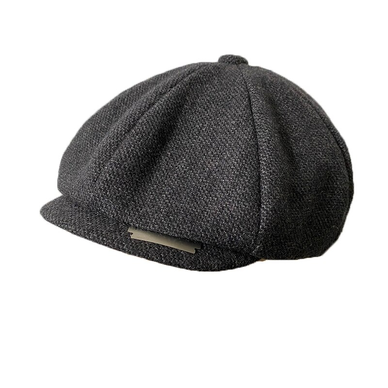 Béret Style Peaky Blinders En Tweed - Taille Réglable 56-61 Cm, Look Vintage Pour Homme Et Femme