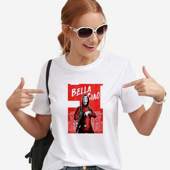 T-Shirt La Casa de Papel &quot;Bella ciao&quot; pour femmes 