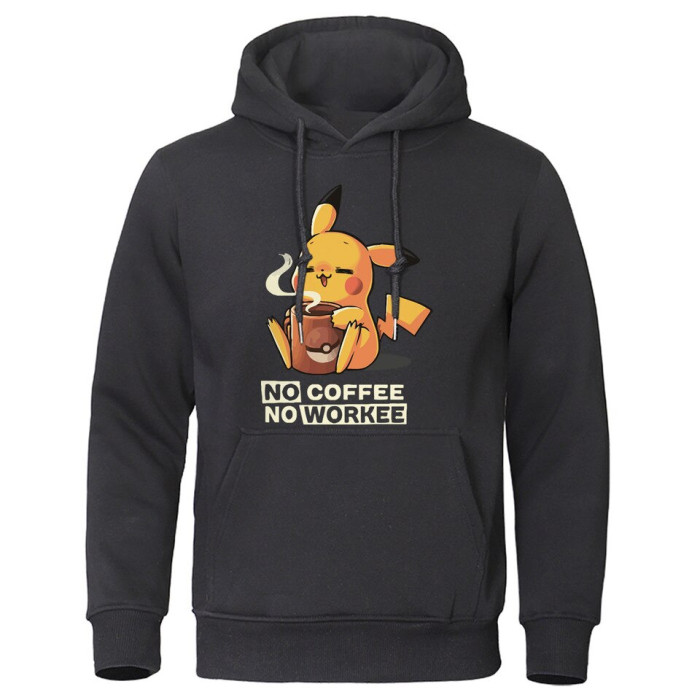 Hoodie Pokémon Pikachu "No Coffee, No Workee"