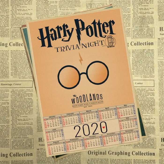 Poster calendrier 2020 Harry Potter