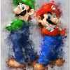 Affiches aquarelle Mario &amp; Luigi - /medias/157803470826.jpg