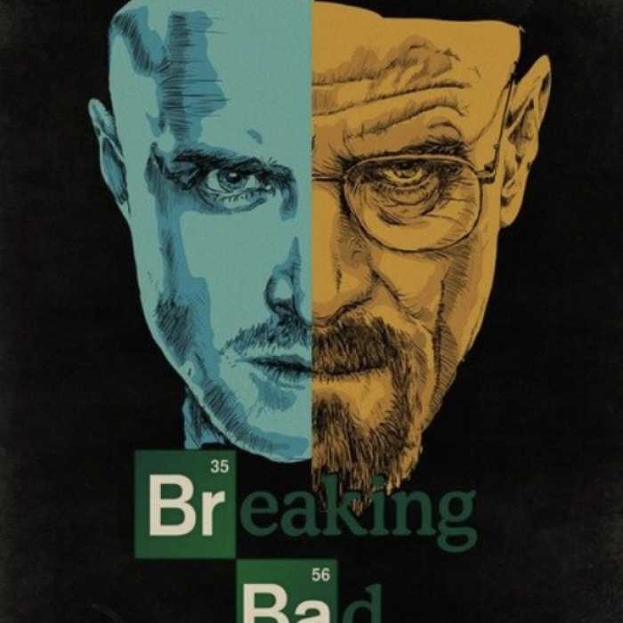 Affiches rétro Breaking Bad : toutes les saisons