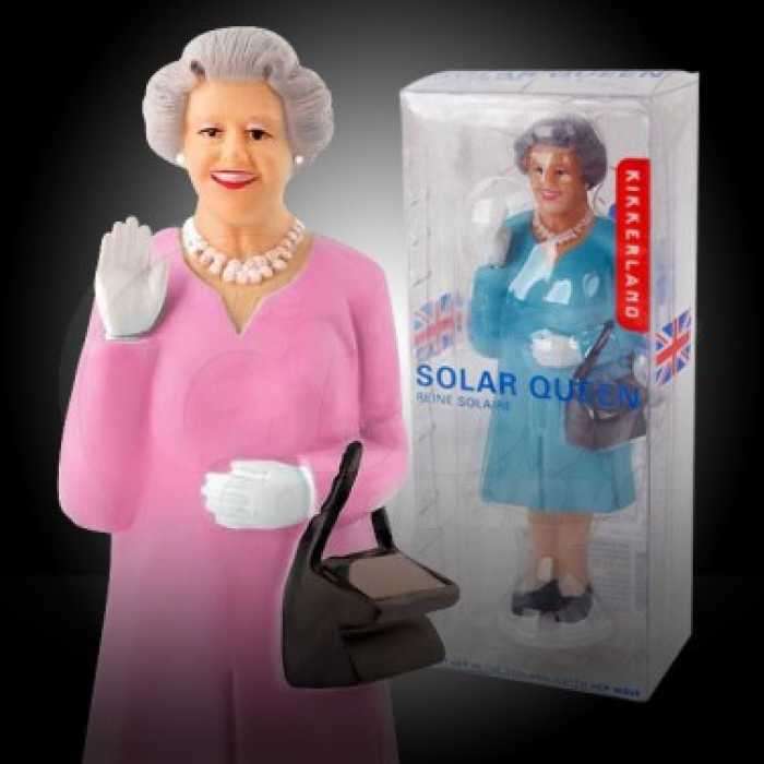 Figurine solaire de la Reine Elizabeth II