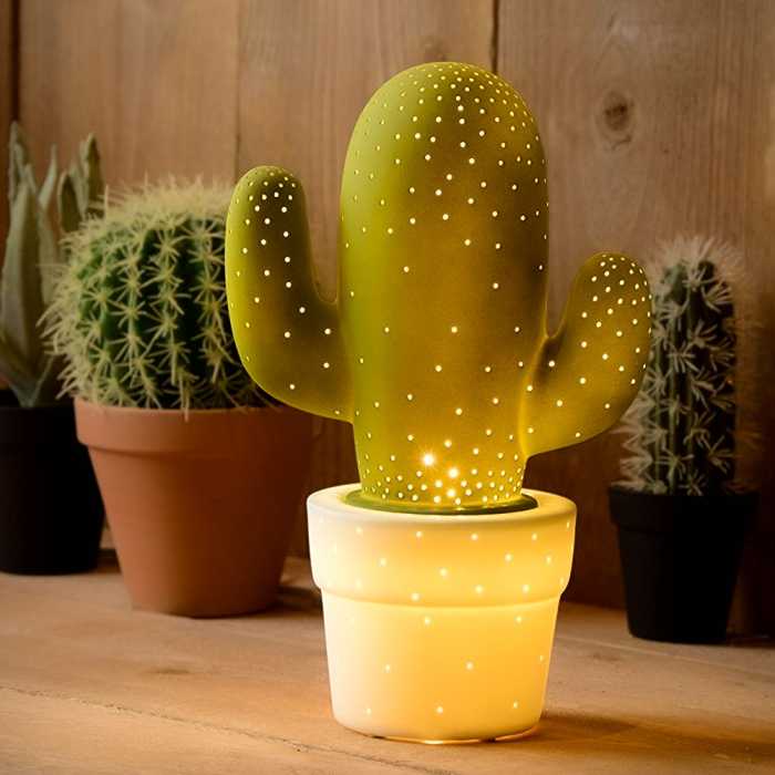 Lampe cactus de table