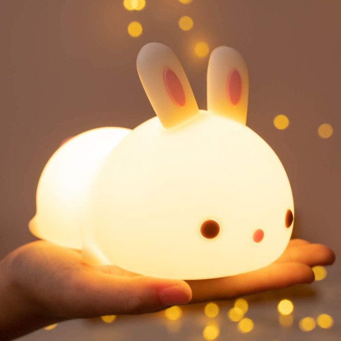 Veilleuse enfant lapin tactile