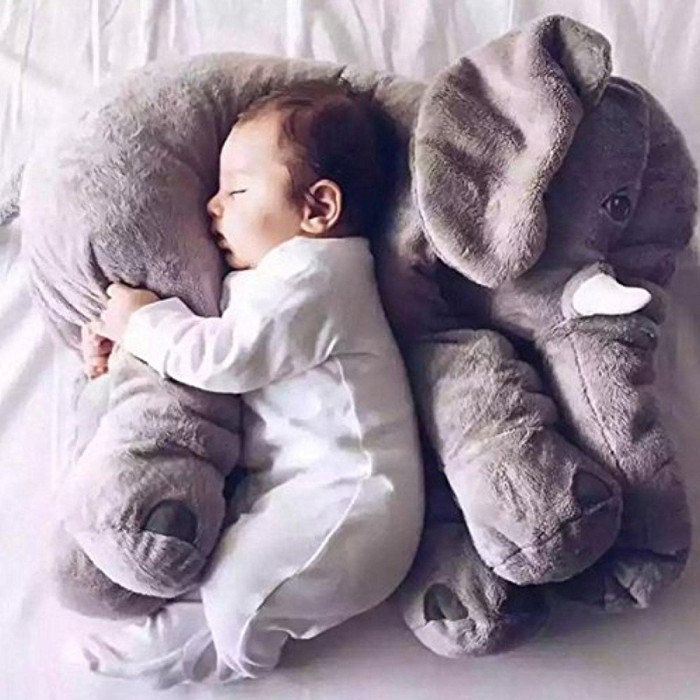 Doudou bébé éléphant coussin