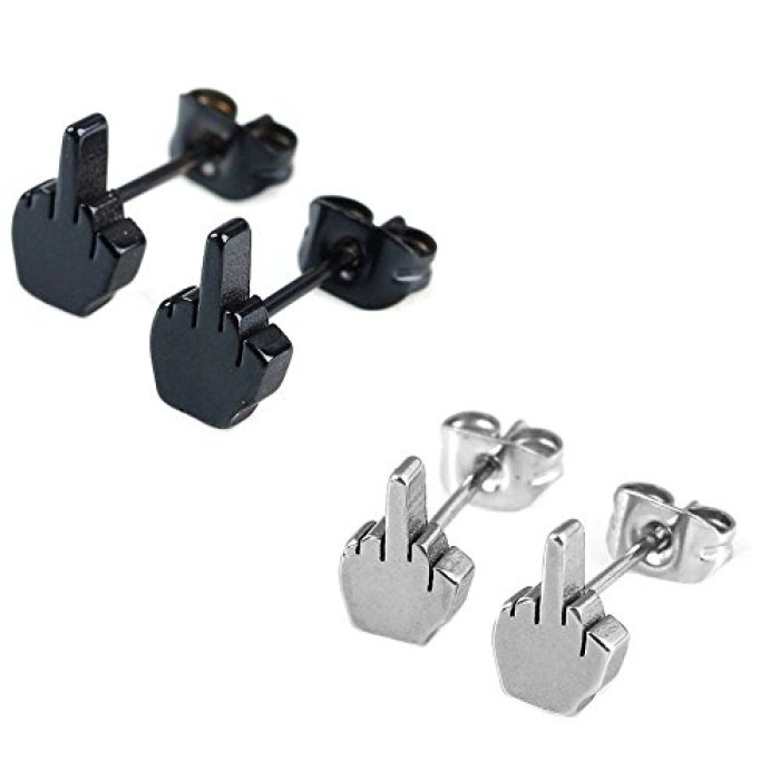 Boucles d’oreille doigts d’honneur